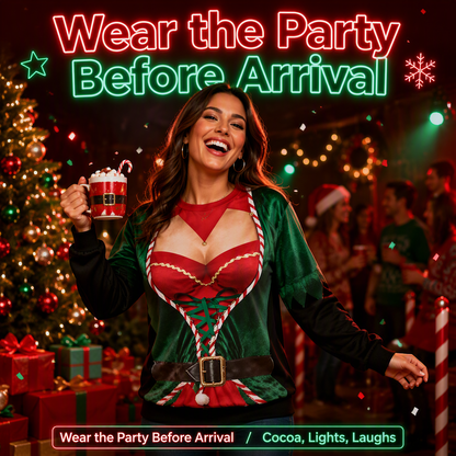 Funny Sexy Body Ugly Christmas Sweatshirt – Novelty Christmas Party Pullover, Hilarious Holiday Gift for Men & Women