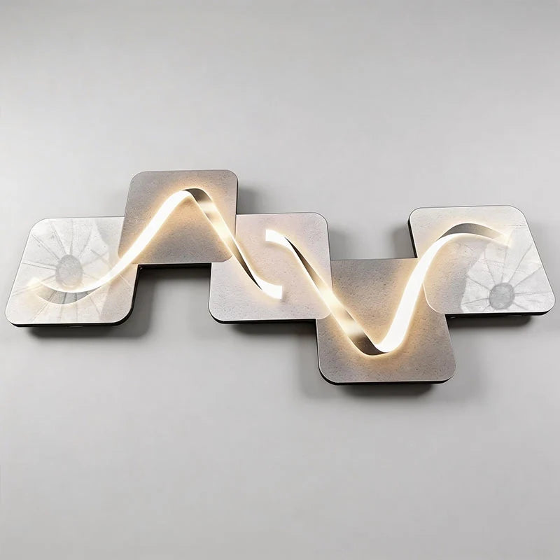 Wave Pattern Wall Sconce Geometric LED Art Decorative Light - product image 12
