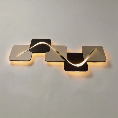 Wave Pattern Wall Sconce Geometric LED Art Decorative Light - product image 6