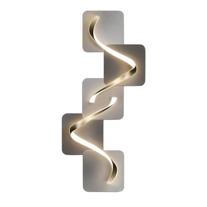Wave Pattern Wall Sconce delivers dual functionality with LED lighting and USB power, enhancing your walls with modern decorative style.