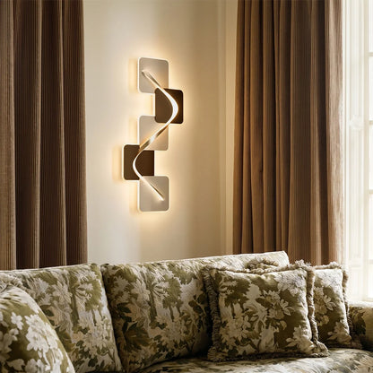 Wave Pattern Wall Sconce Geometric LED Art Decorative Light - product image 2