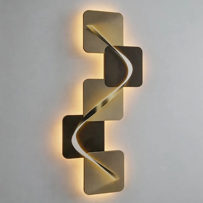 Wave Pattern Wall Sconce Geometric LED Art Decorative Light - product image 8