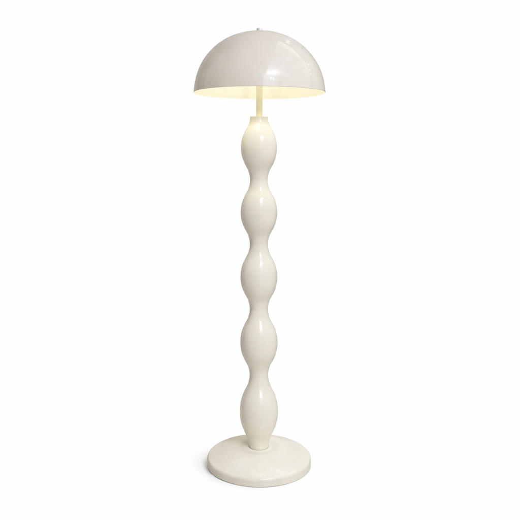 Cream Style Mushroom Floor Lamp Sculptural 3-Color LED Floor Light